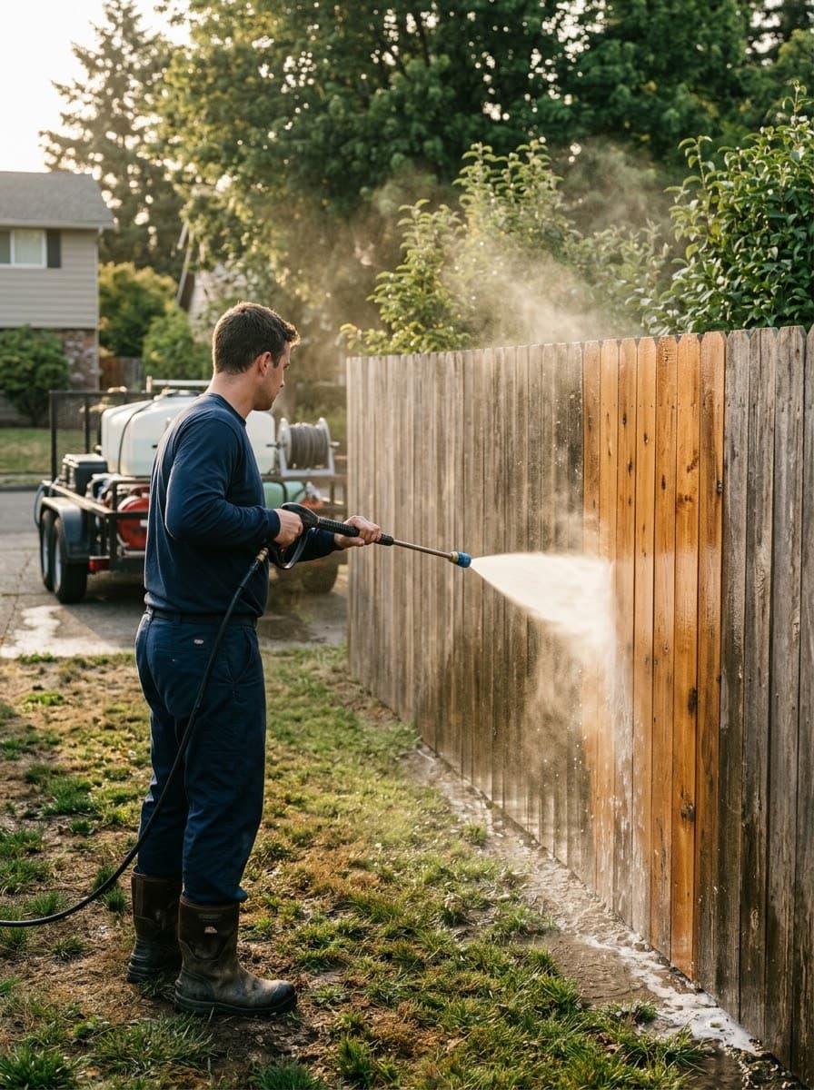 Fence Washing in Albany, Georgia